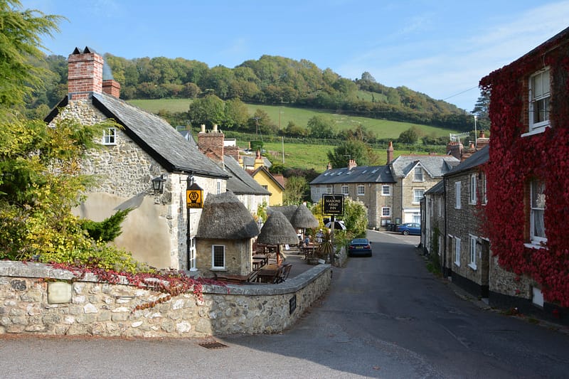 The pretty village of Branscombe with two welcoming pubs.